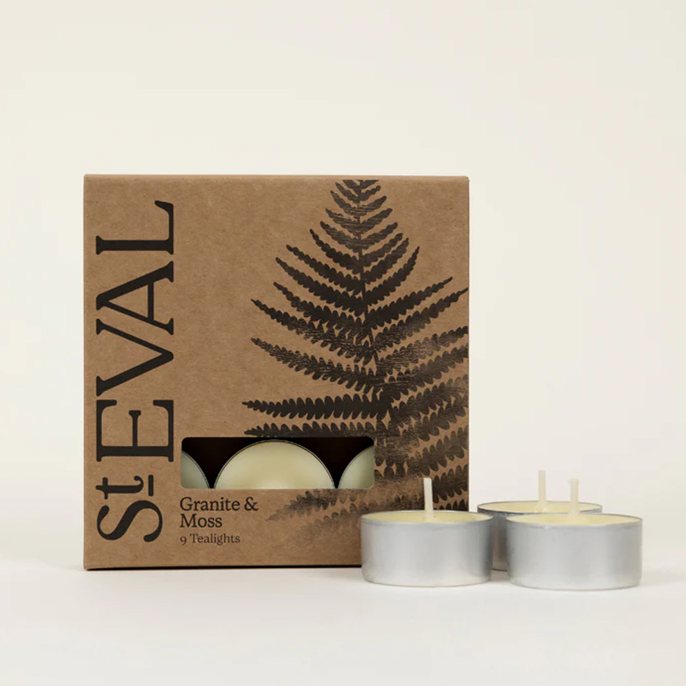 St Eval Granite & Moss Scented Tealights